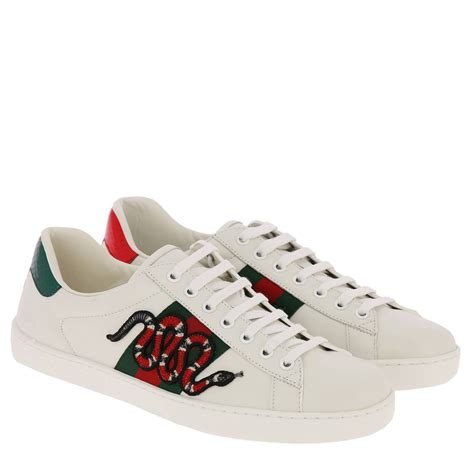 scarpe gucci uomo serpente|gucci embroidered sneakers.